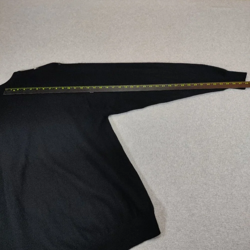 Maus & Hoffman Sweater Mens XL Black Argyle V-Nech Cashmere Pullover Scotland - Picture 6 of 6